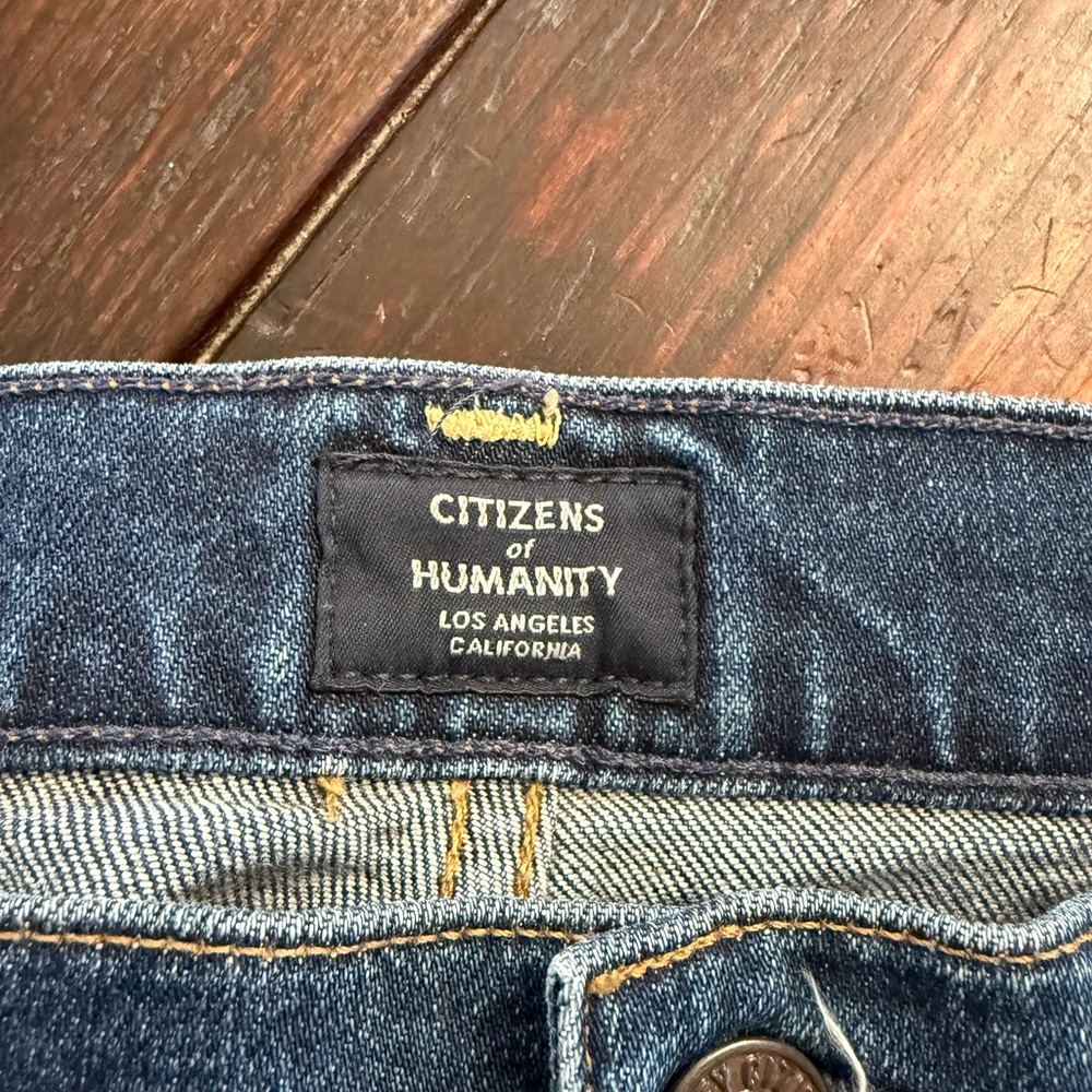 Citizens Of Humanity Blue Straight Leg Jeans Classic Style - Picture 2 of 3
